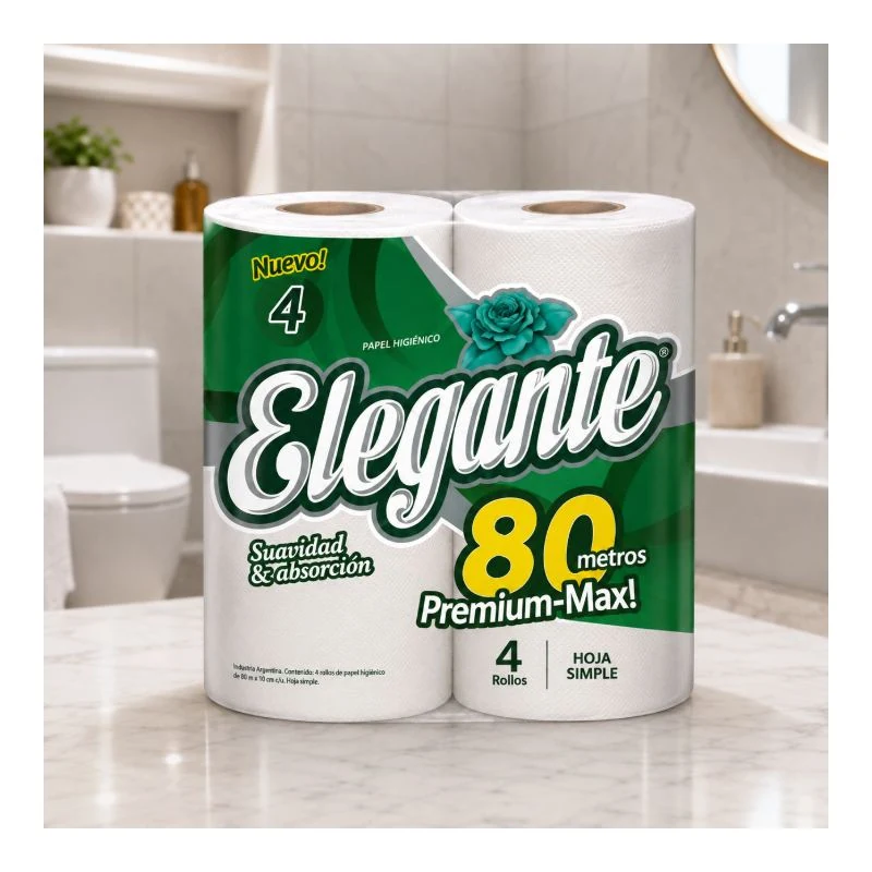 Papel Higiénico ELEGANTE SH 80 metros