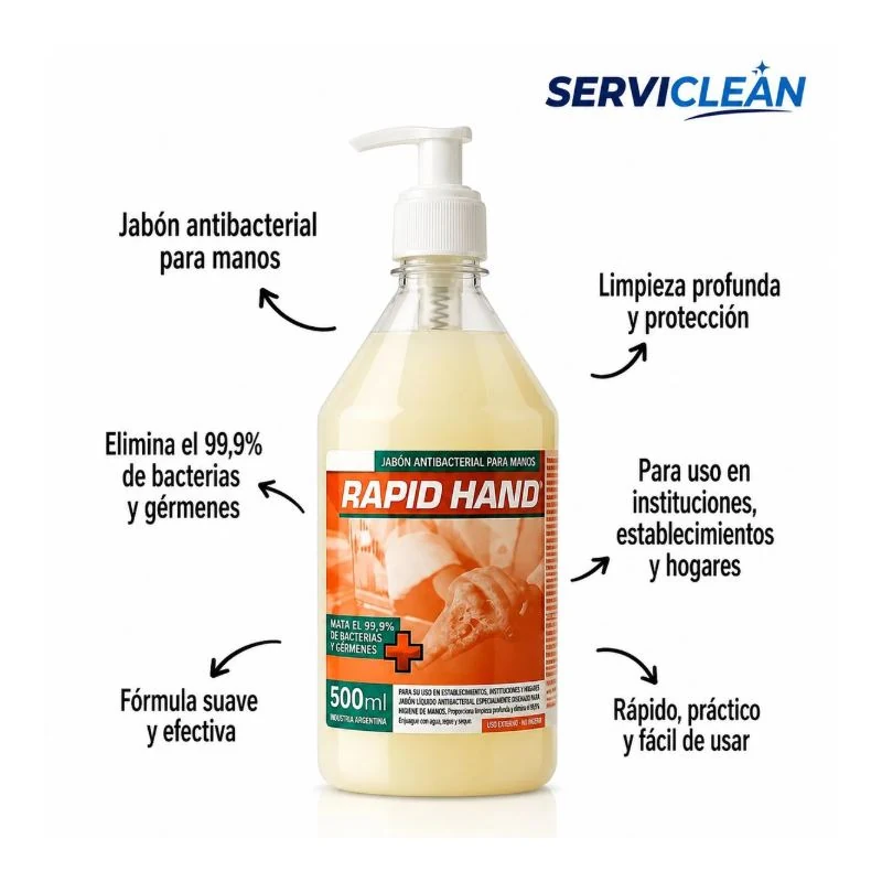 Jabón Antibacterial con Dosificador 500ml