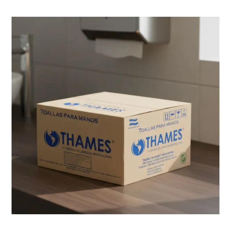 Toallas intercaladas THAMES blancas 20cm x 24cm · (2500 unidades)