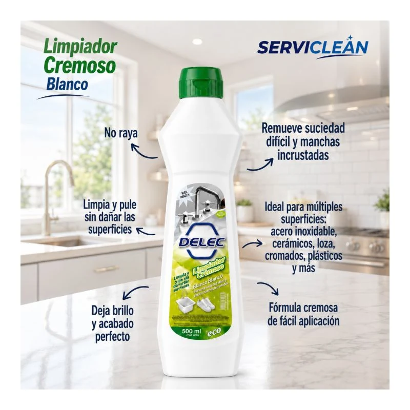 Limpiador Cremoso Blanco DELEC