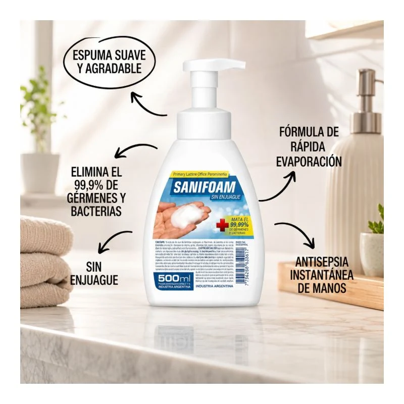 Sanitizante en Espuma con Dosificador 500ml