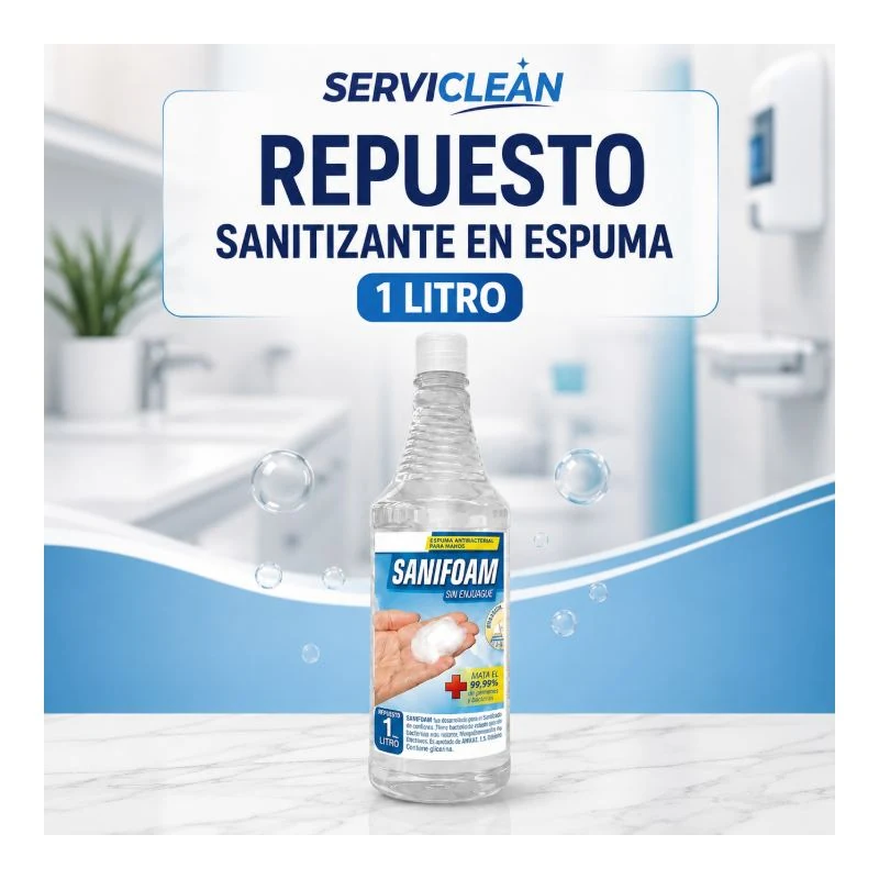 Repuesto Sanitizante en Espuma 1 litro
