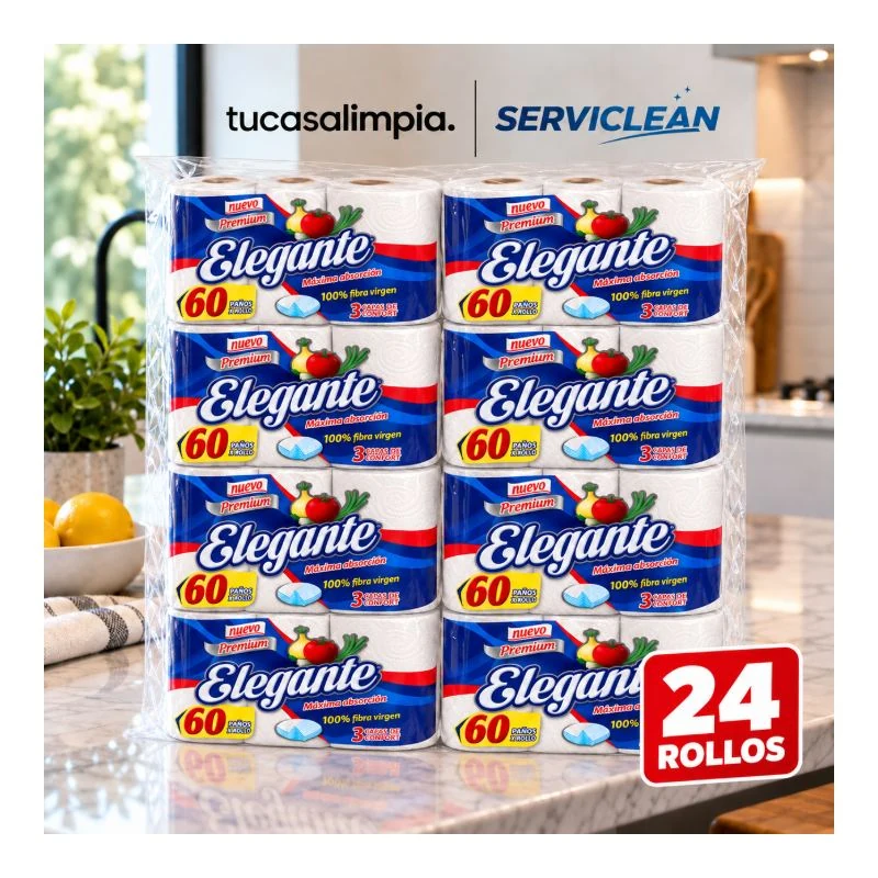 Bolsón rollos de servilletas ELEGANTE 3X60 paños DH